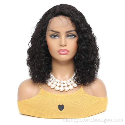 Curly Human Hair Wig Bob Wig 13x4 Lace Front Human Hair Wigs PrePlucked 4x4 Lace Closure Wig Brazilian Human Hair Wigs